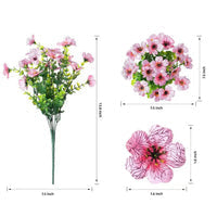 9-Color Artificial Flower (6/12pcs/set), UV Resistant Colorful Fake Flower