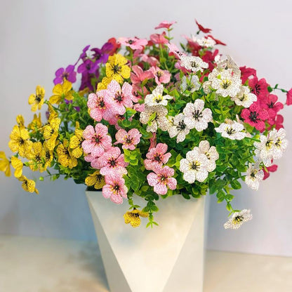 9-Color Artificial Flower (6/12pcs/set), UV Resistant Colorful Fake Flower