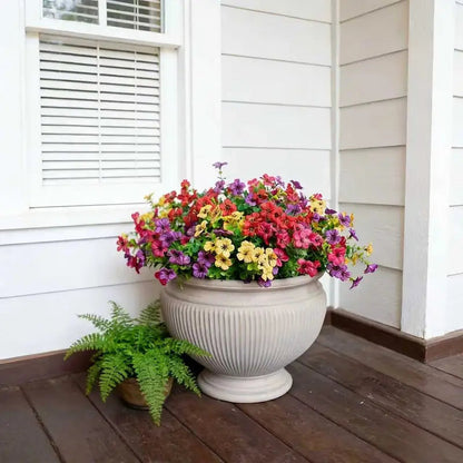 9-Color Artificial Flower (6/12pcs/set), UV Resistant Colorful Fake Flower