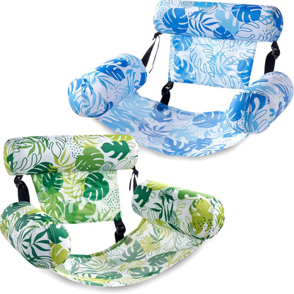 2-Pack 40%OFF, Inflatable Pool Chairs - Premium Fabric & Cool Mesh 🌊☀️