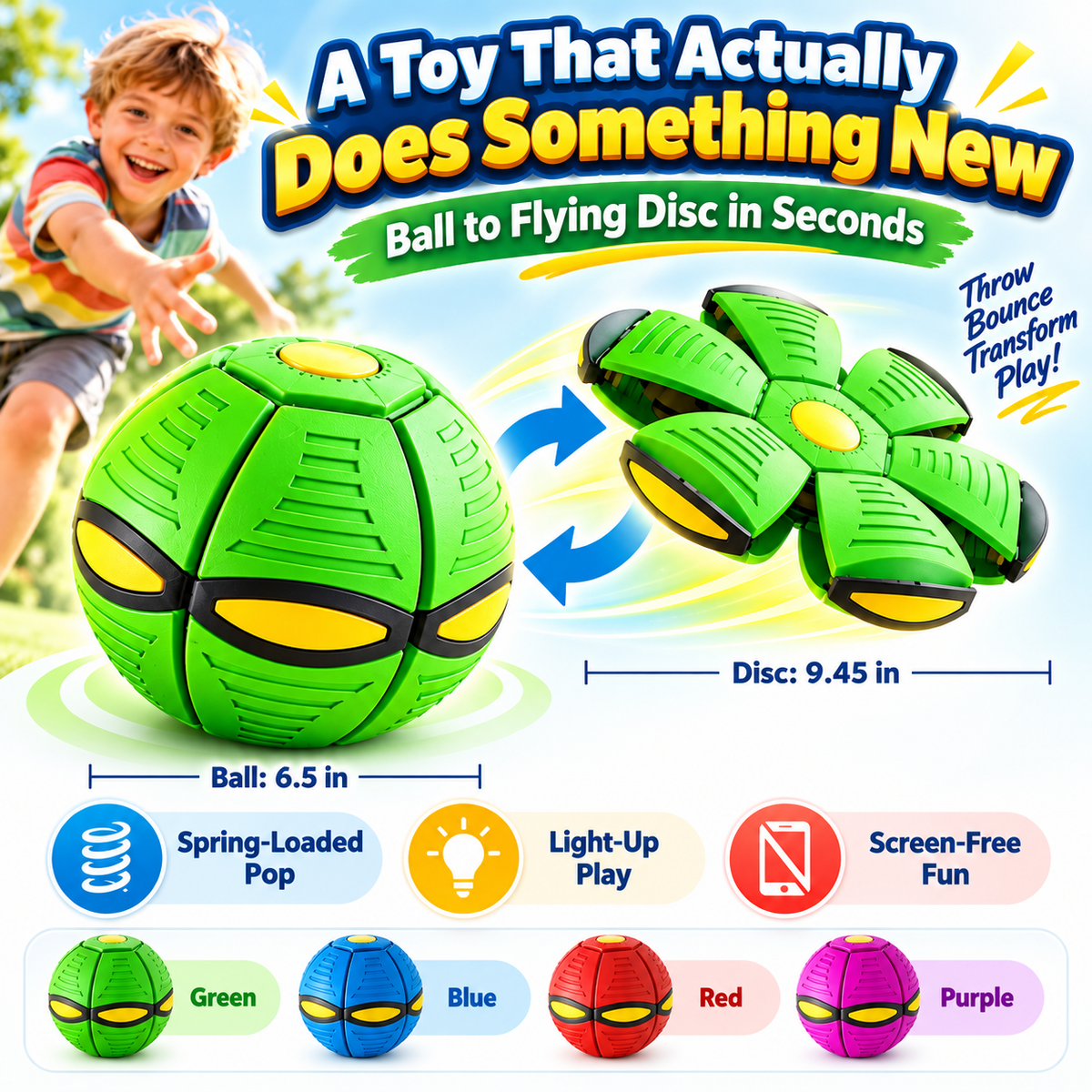 Magic Metaball transforms from ball to disc