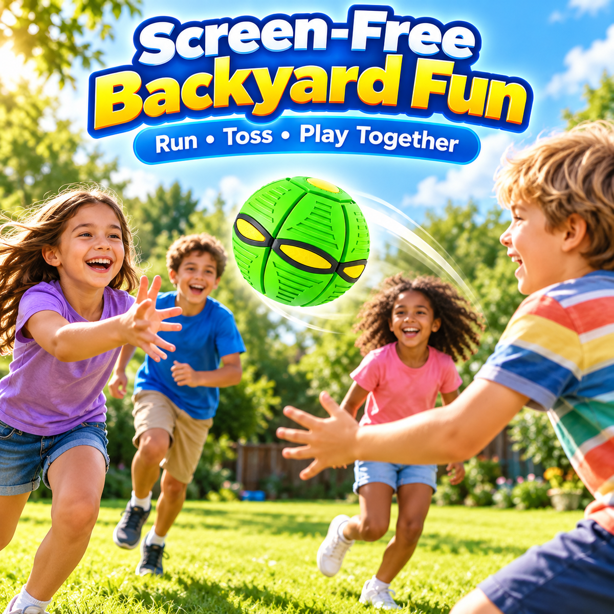 Kids playing together outdoors